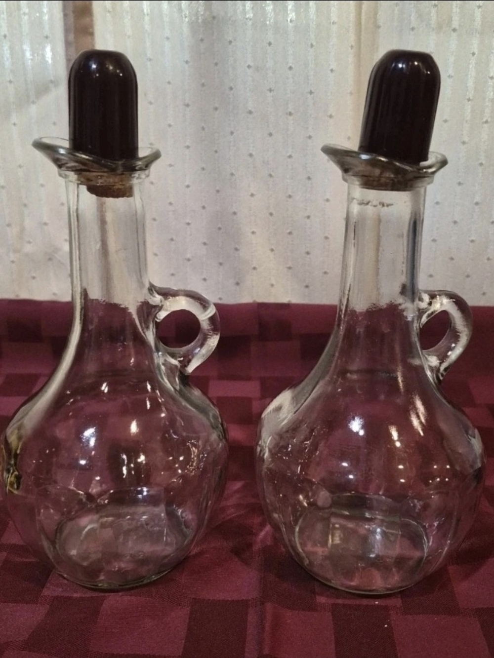 Anchor Hocking 6738 Glass Oil & Vinegar Cruet Set with Stoppers